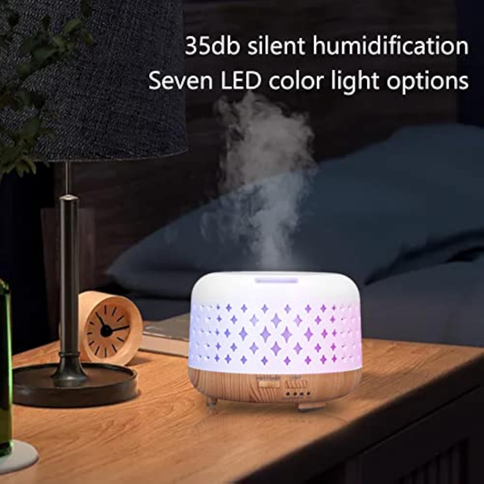 Wood Grain Essential Oil Diffuser, 300ml Capacity